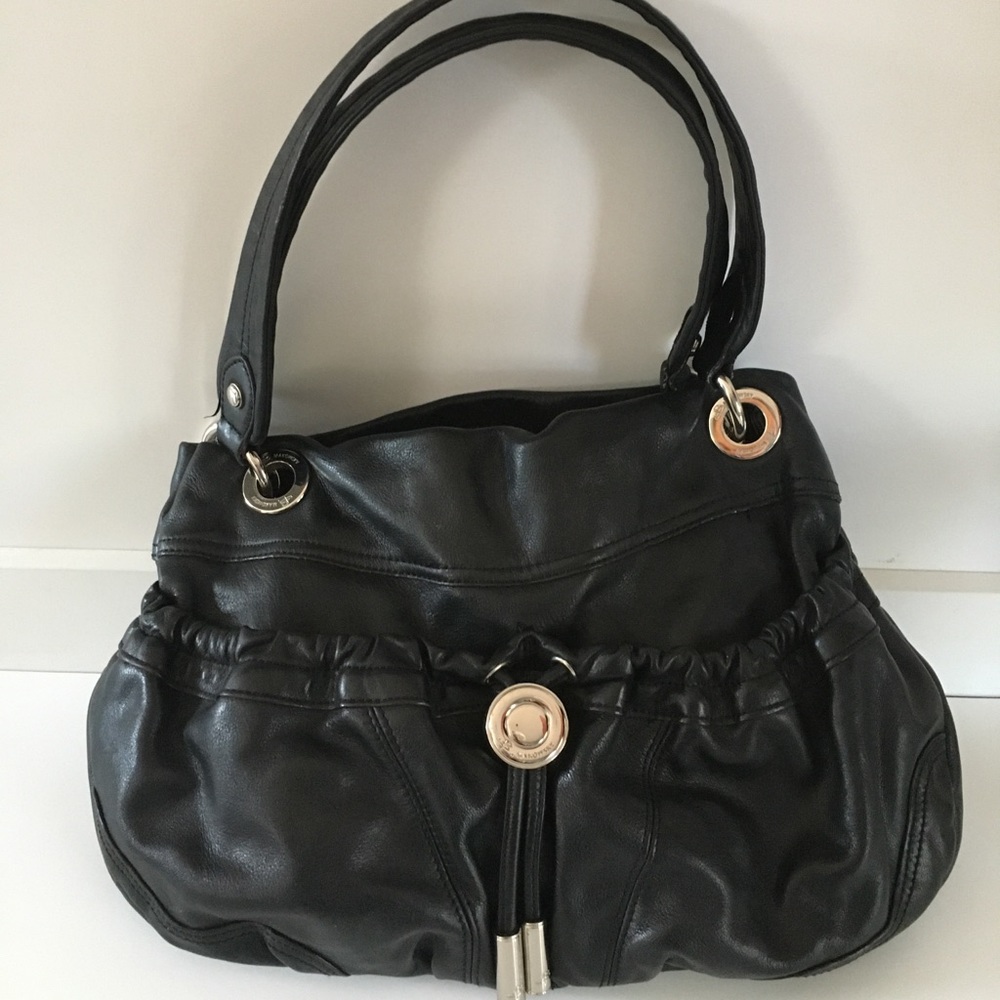 B makowsky black leather bag
